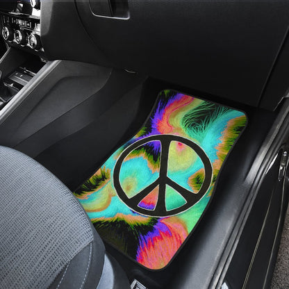 Peace Car Floor Mats Custom Hippe Peace Car Accessories