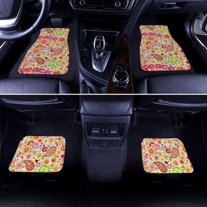 Peace Car Floor Mats Custom Lovely Flower Peace Accessories For Car