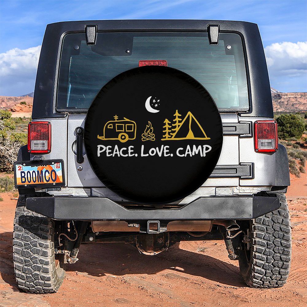 Peace Love Camp Jeep Car Spare Tire Cover