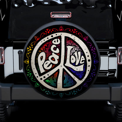 Peace Love Jeep Car Spare Tire Cover