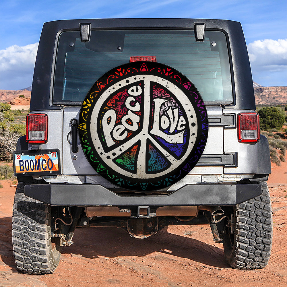 Peace Love Jeep Car Spare Tire Cover