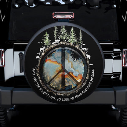 Peace Sign Into The Forest Jeep Car Spare Tire Cover