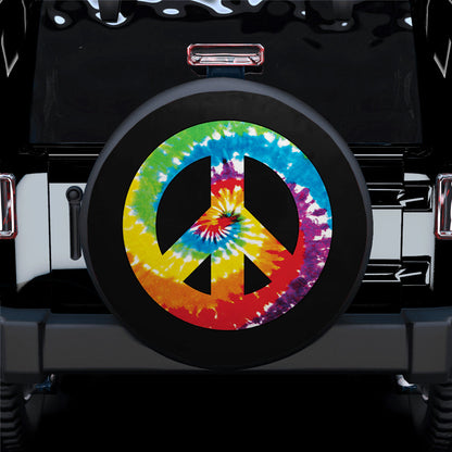 Peace Sign Tie Dye Hippie Love Jeep Car Spare Tire Cover