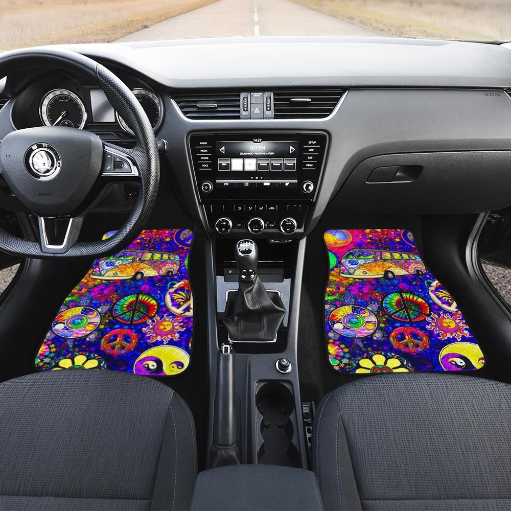 Peace Signs Car Floor Mats Pattern Custom Colorful Car Accessories
