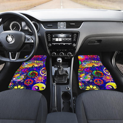 Peace Signs Car Floor Mats Pattern Custom Colorful Car Accessories