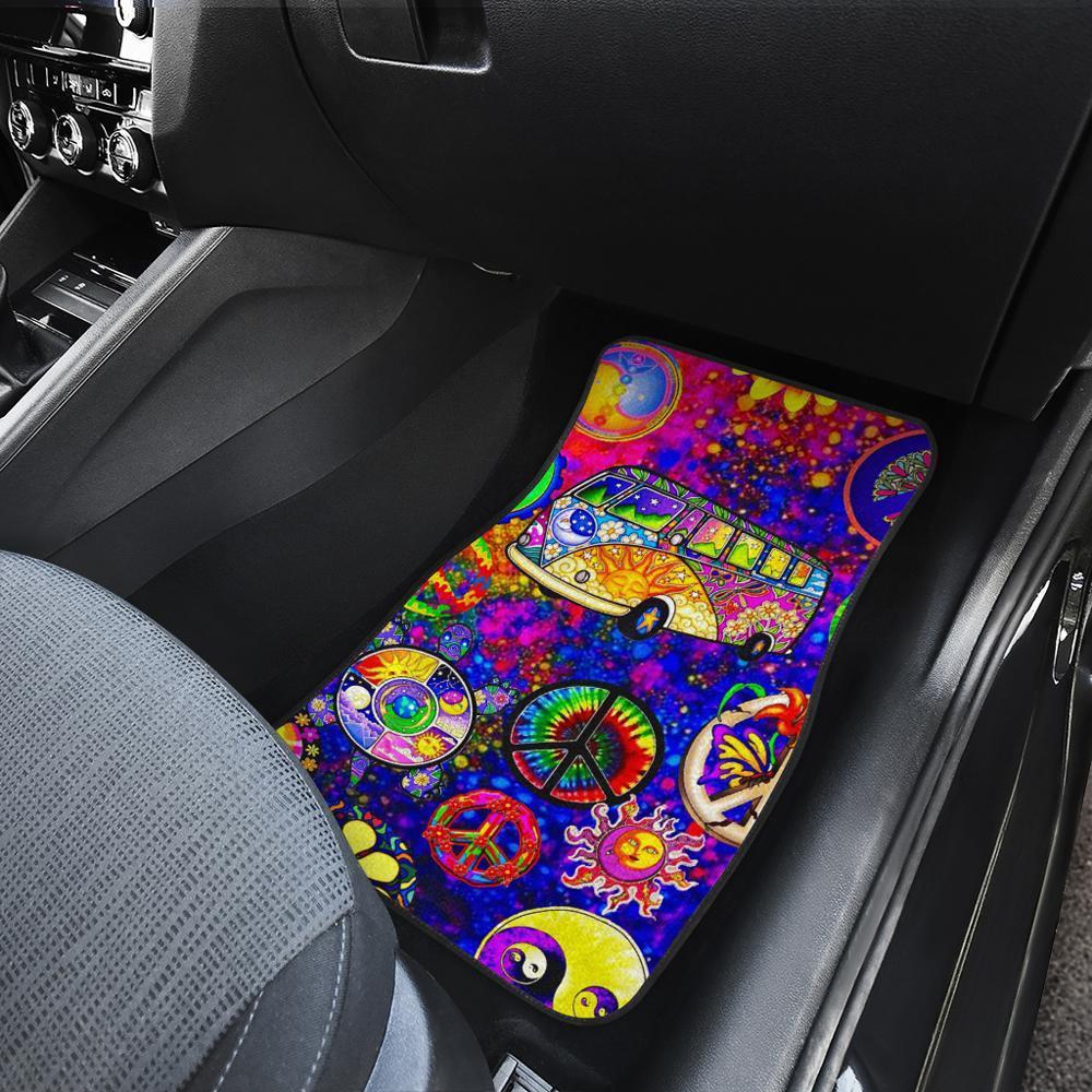 Peace Signs Car Floor Mats Pattern Custom Colorful Car Accessories