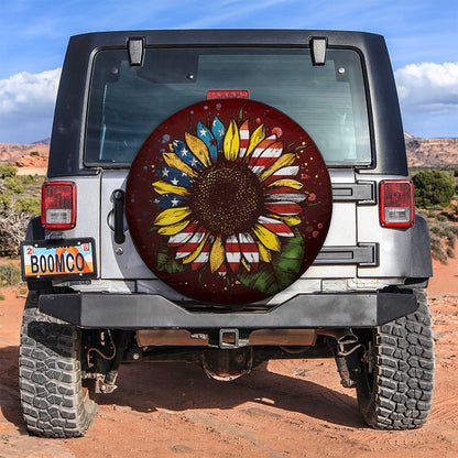 Peace Sunflower Jeep Car Spare Tire Cover