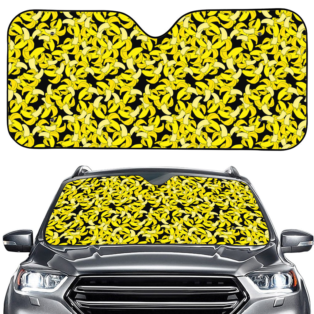 Peeled Banana Pattern Print Car Windshield Sun Shade