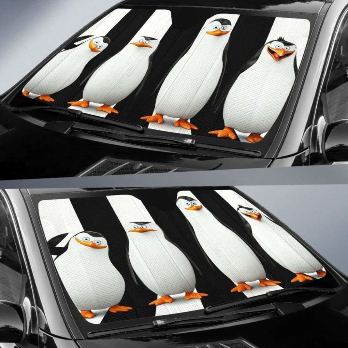 Penguins Of Madagascar Funny Auto Sun Shades 918b Universal Fit