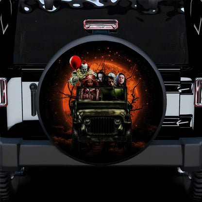 Pennywise And Friends Halloween Horror Moonlight Car Spare Tire Cover