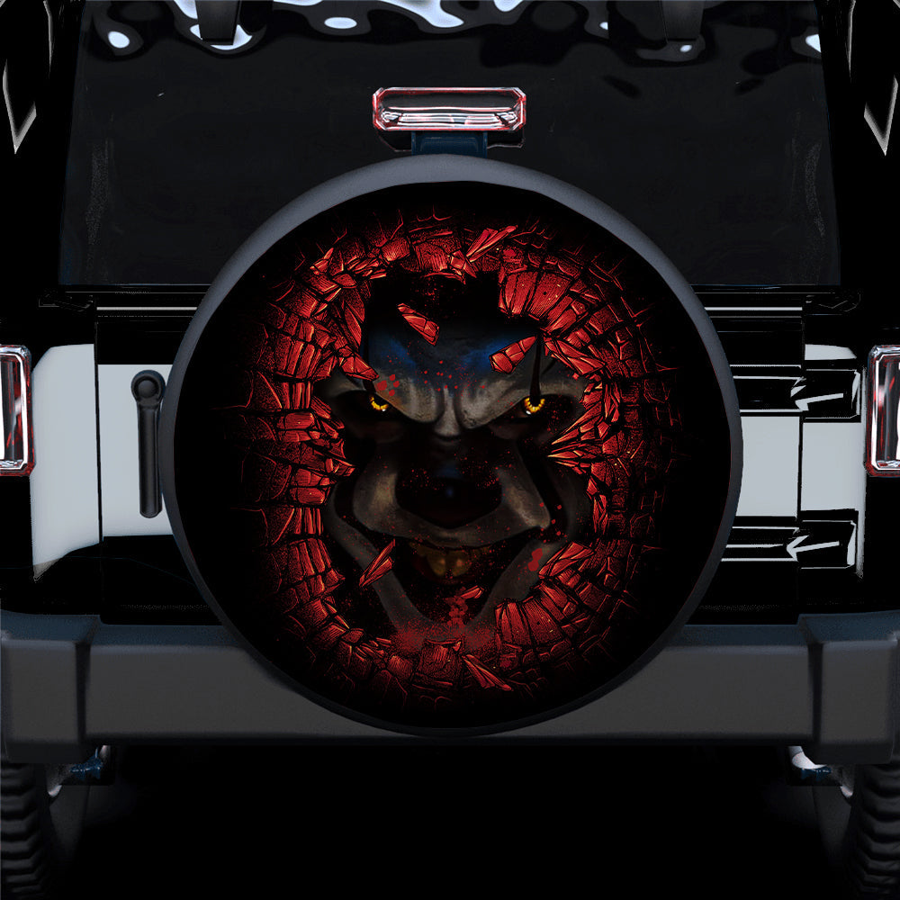 Pennywise IT Horror Break Wall Car Spare Tire Cover