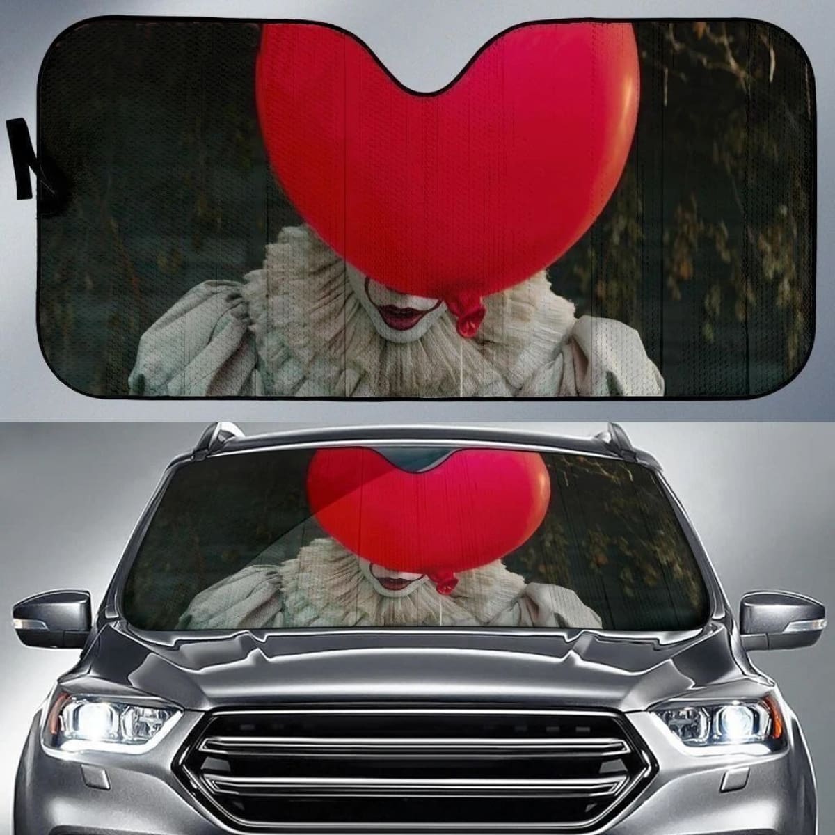Pennywise Red Balloon Auto Sun Shade Fan Gift Idea Universal Fit 174503