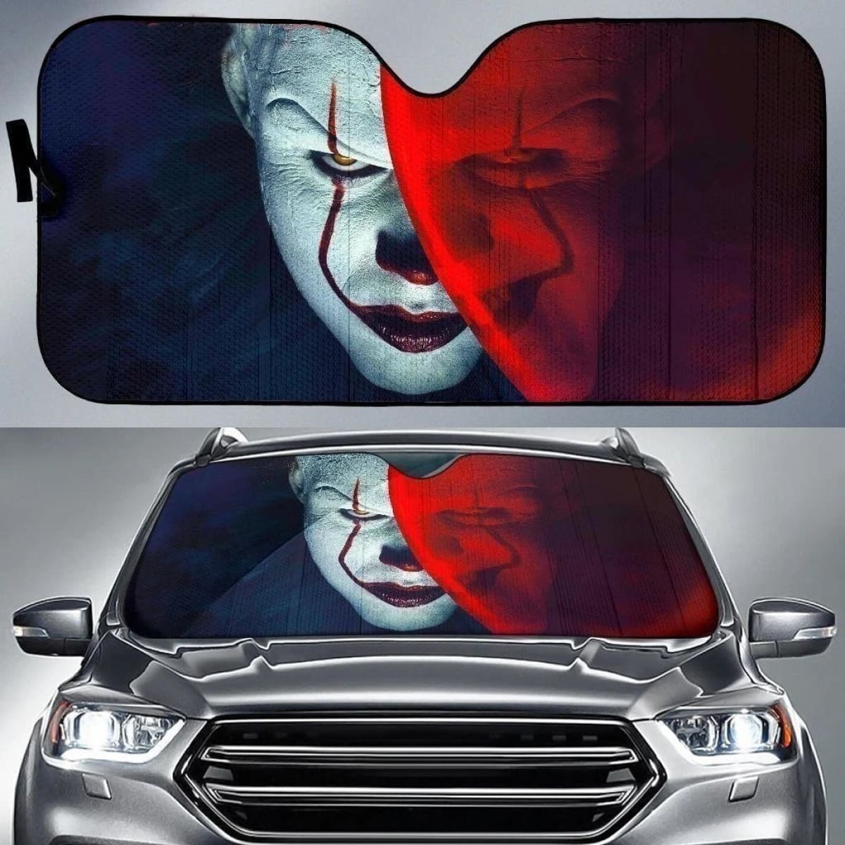 Pennywise Red Balloon Auto Sun Shade Horror Fan Universal Fit 174503