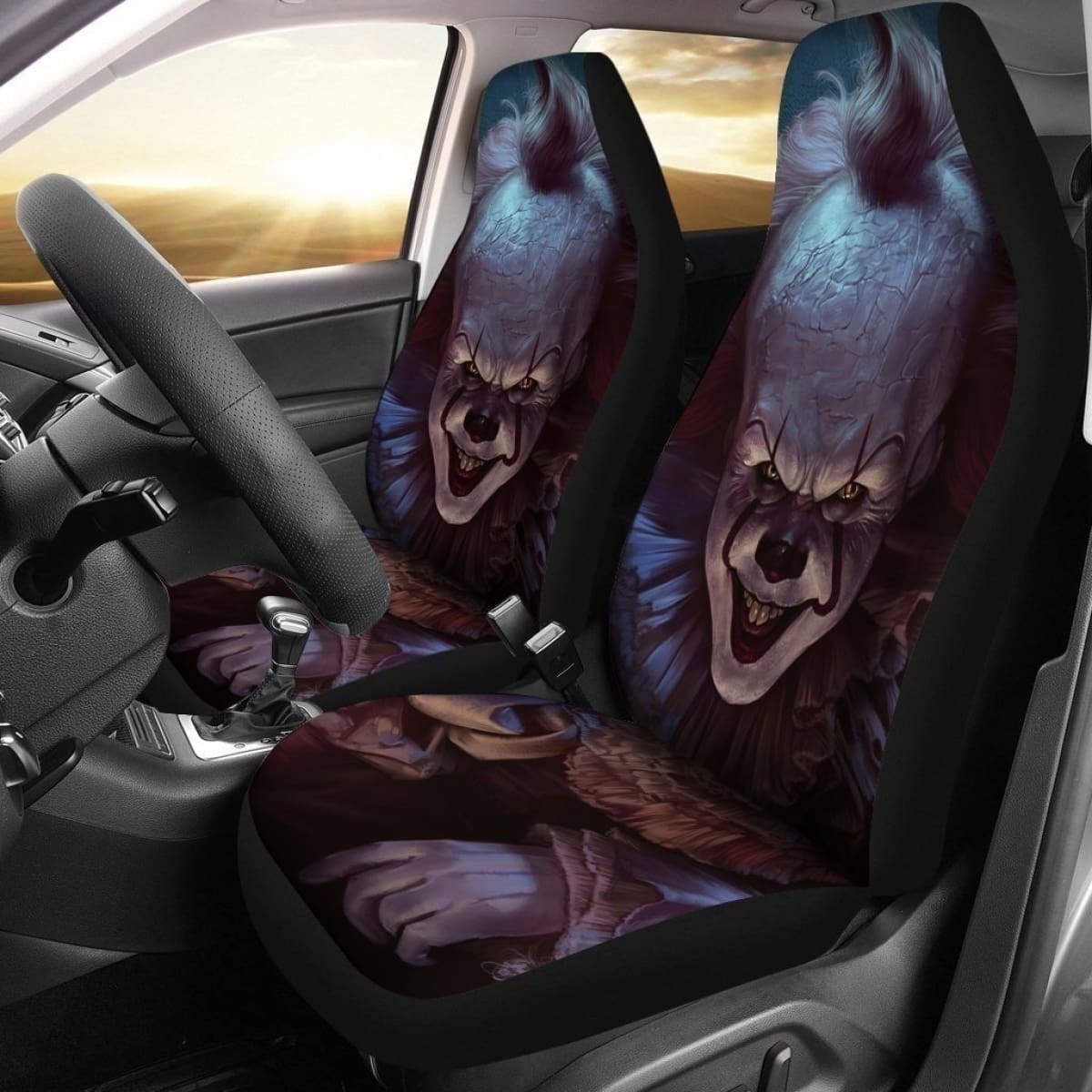 Pennywise Scary Car Seat Covers Horror Fan Gift Universal Fit 194801