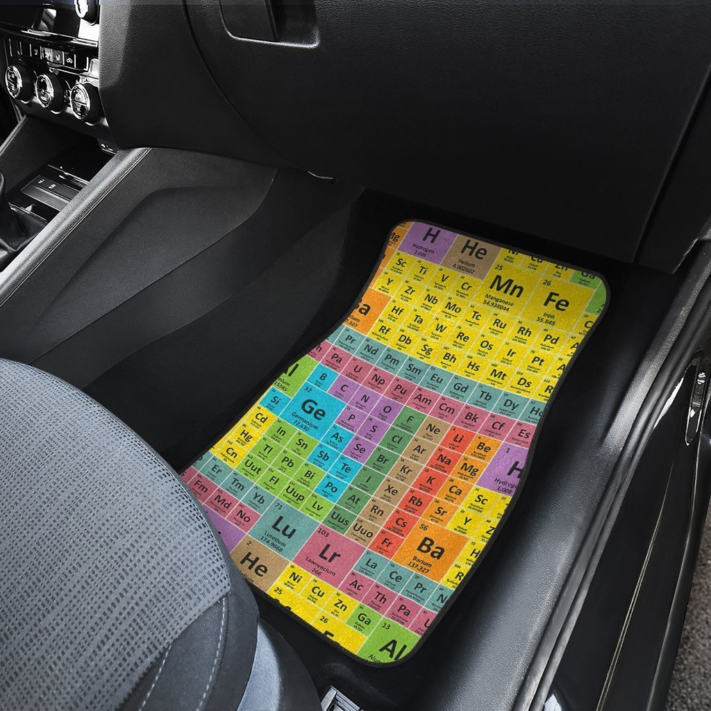 Periodic Table Car Floor Mats Custom Funny Car Accessories