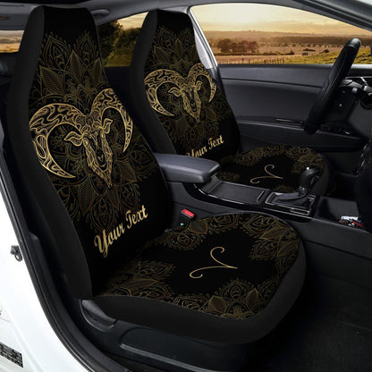 Personalized Aries Car Seat Covers Custom Zodiac Sign Aries Car Accessories