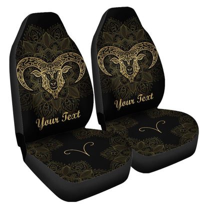 Personalized Aries Car Seat Covers Custom Zodiac Sign Aries Car Accessories