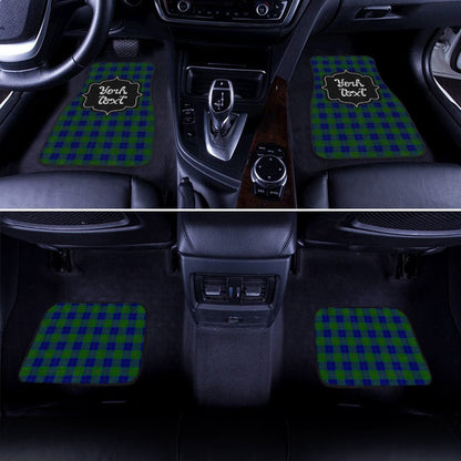 Personalized Barclay Tartan Car Floor Mats Custom Name Car Accessories