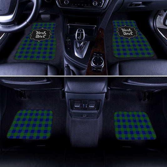 Personalized Barclay Tartan Car Floor Mats Custom Name Car Accessories