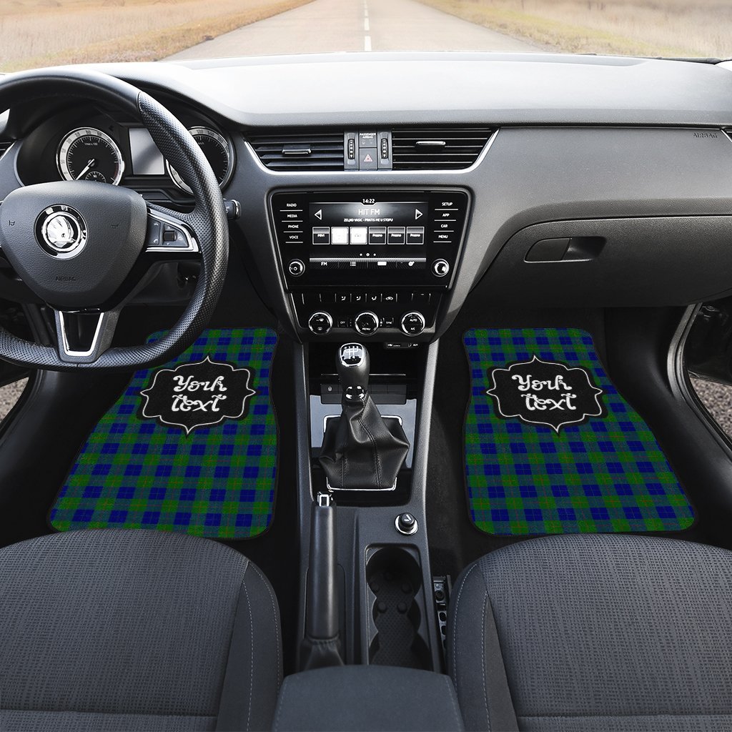 Personalized Barclay Tartan Car Floor Mats Custom Name Car Accessories