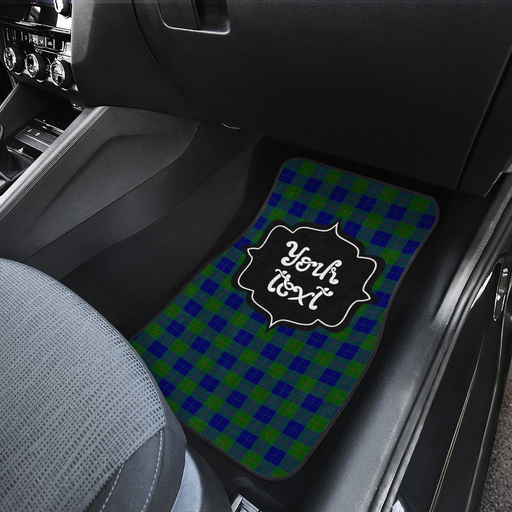 Personalized Barclay Tartan Car Floor Mats Custom Name Car Accessories