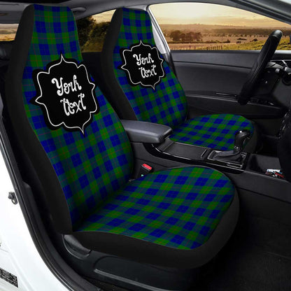 Personalized Barclay Tartan Car Seat Covers Custom Name Car Accessories