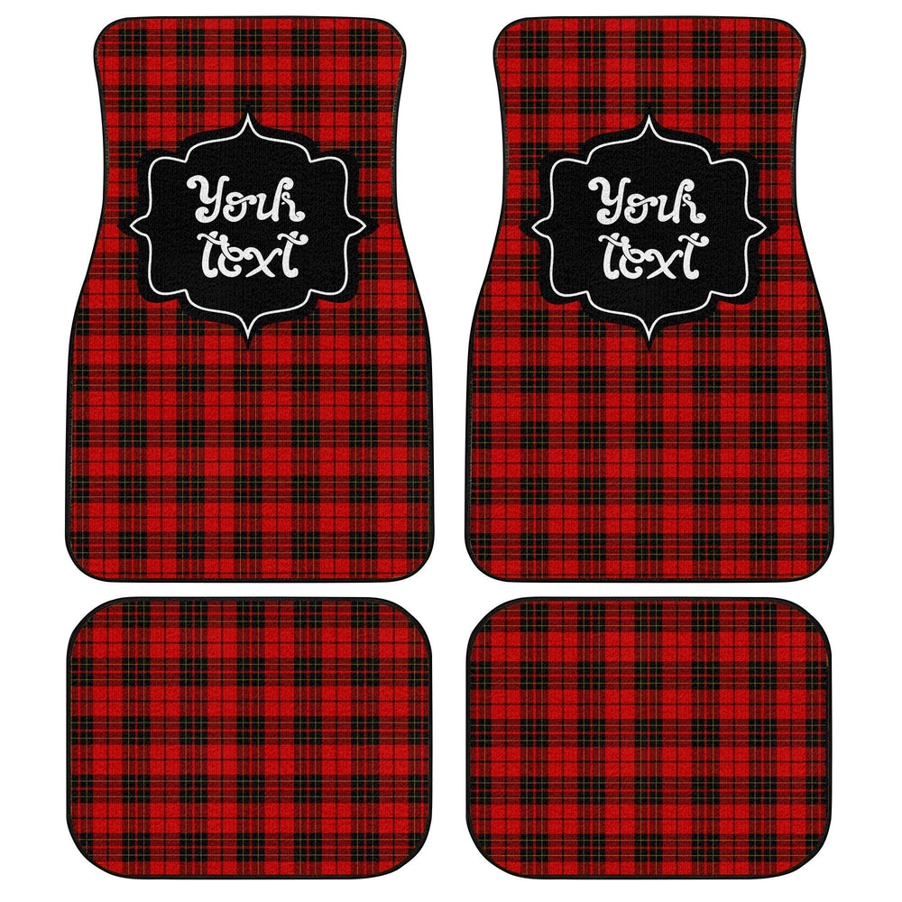 Personalized Brodie Tartan Car Floor Mats Custom Name Car Accessories