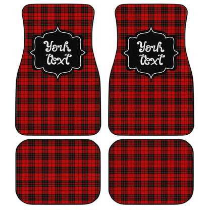 Personalized Brodie Tartan Car Floor Mats Custom Name Car Accessories