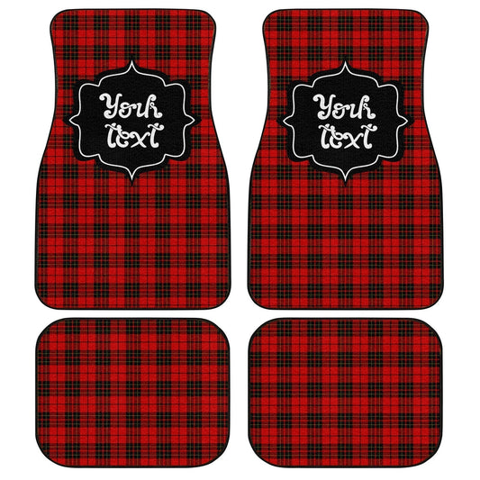 Personalized Brodie Tartan Car Floor Mats Custom Name Car Accessories