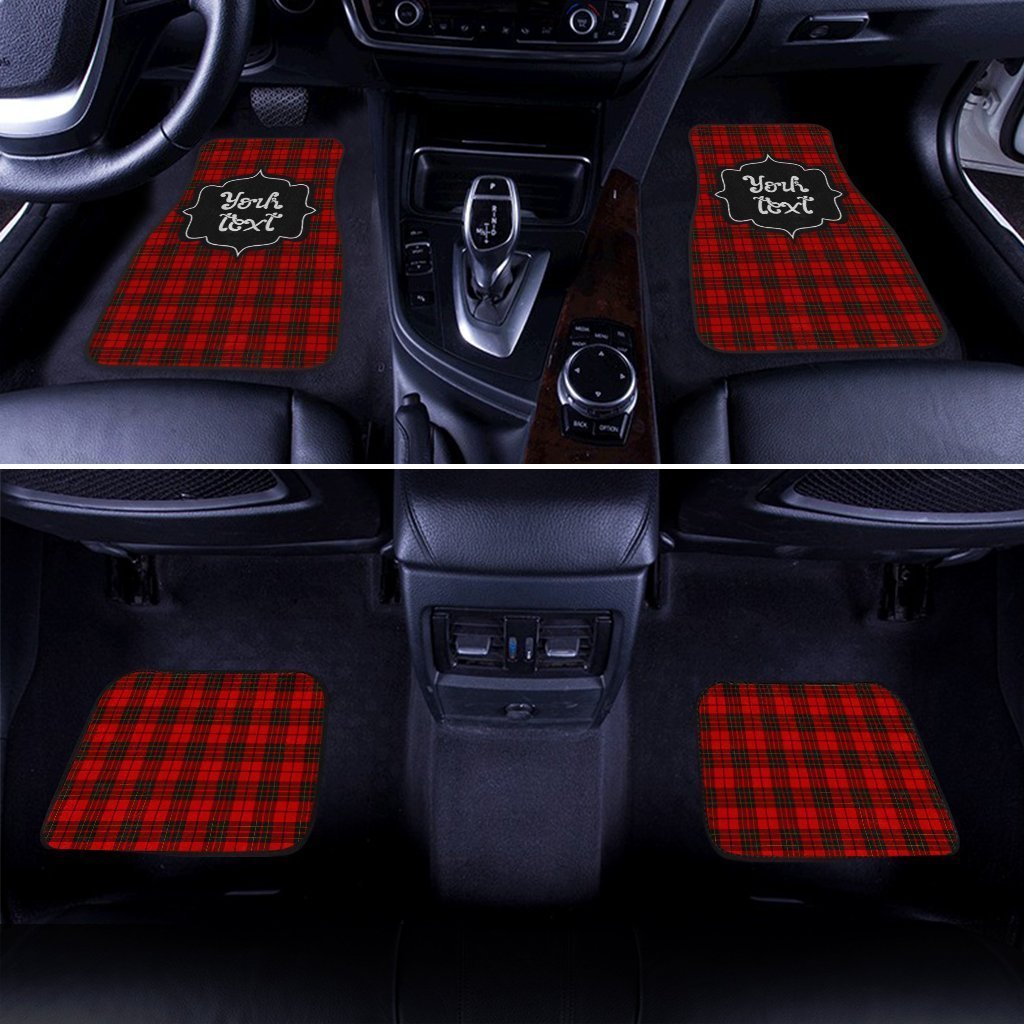 Personalized Brodie Tartan Car Floor Mats Custom Name Car Accessories