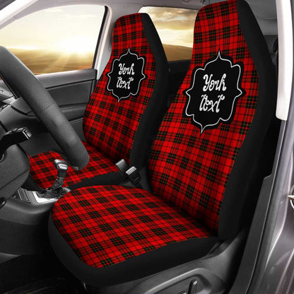 Personalized Brodie Tartan Car Seat Covers Custom Name Car Accessories