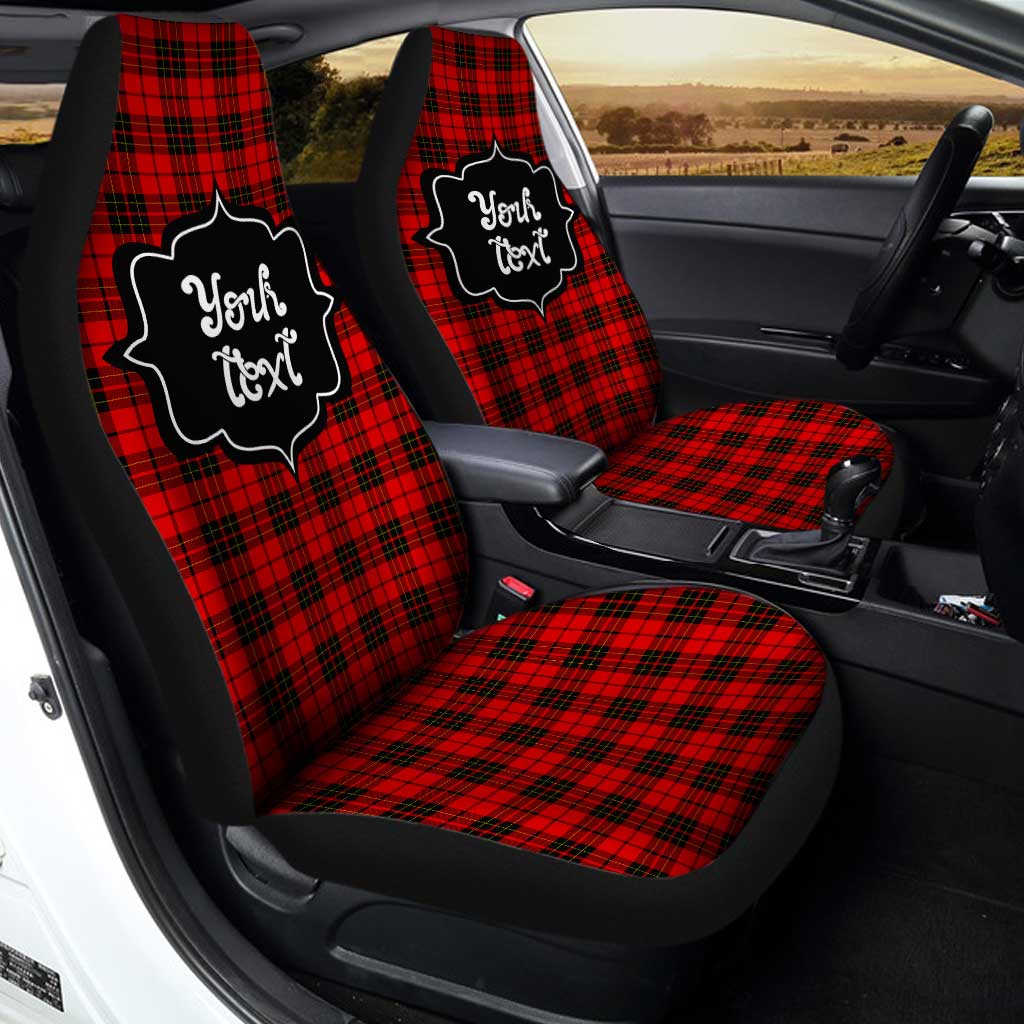 Personalized Brodie Tartan Car Seat Covers Custom Name Car Accessories
