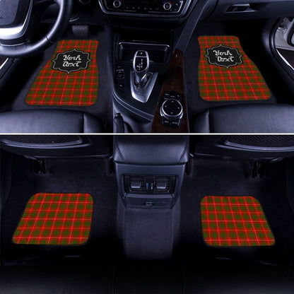 Personalized Bruce Tartan Car Floor Mats Custom Name Car Accessories