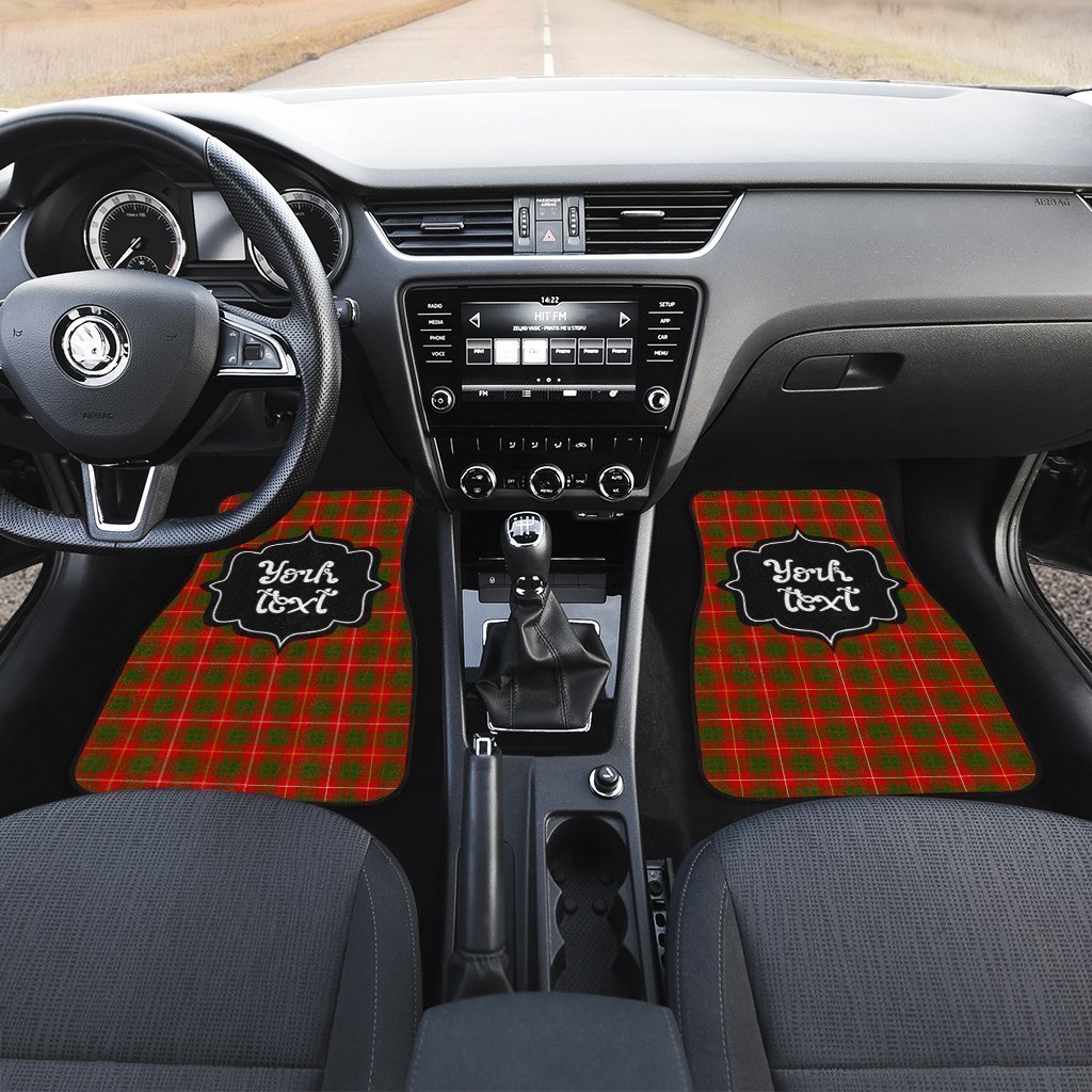 Personalized Bruce Tartan Car Floor Mats Custom Name Car Accessories