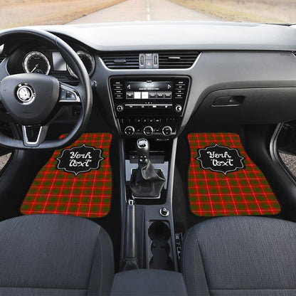 Personalized Bruce Tartan Car Floor Mats Custom Name Car Accessories