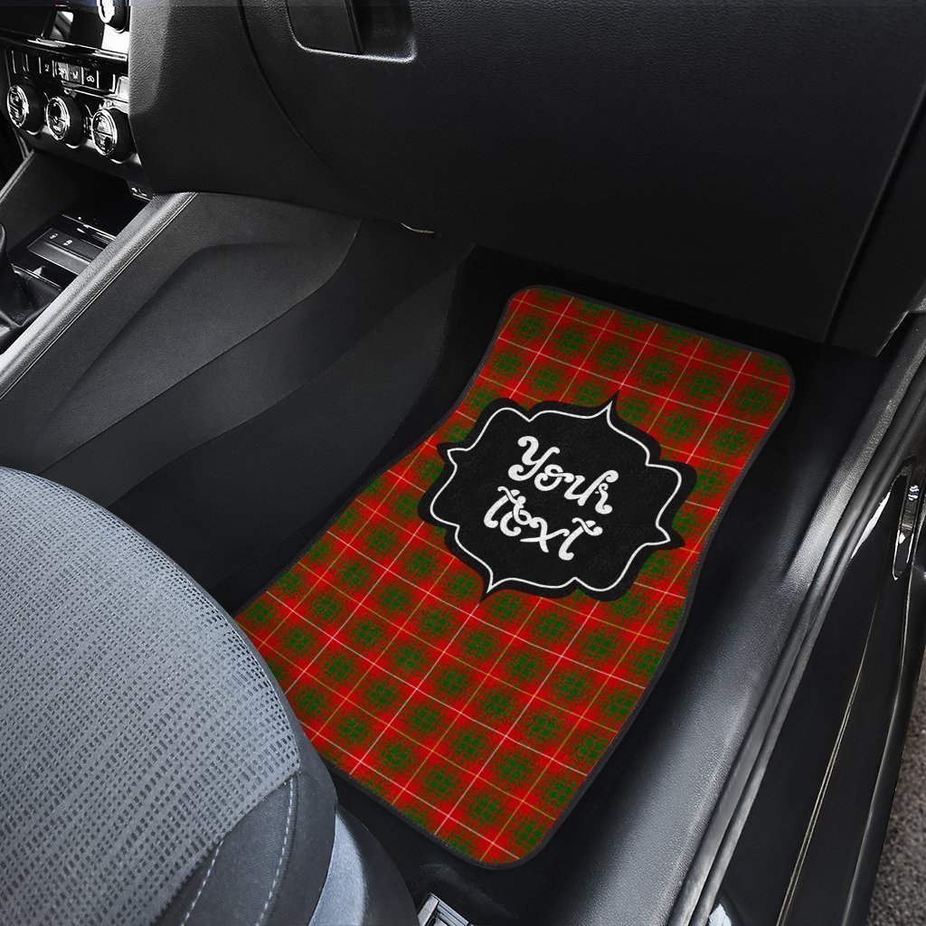Personalized Bruce Tartan Car Floor Mats Custom Name Car Accessories