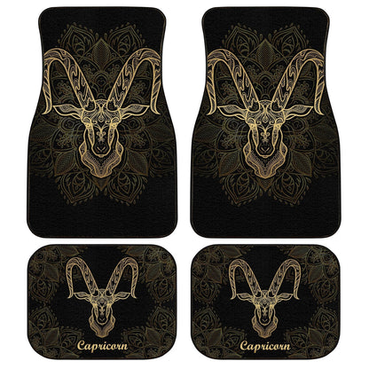 Personalized Capricorn Car Floor Mats Custom Name Zodiac Car Accessories