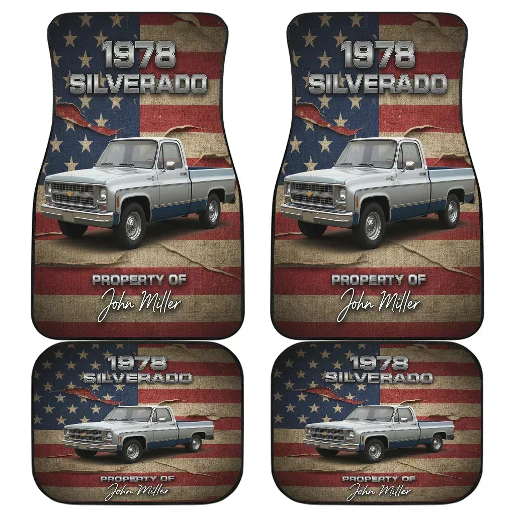 USA Flag Custom Floor Mats for Cars | PersonalizedFury - PersonalizedFury