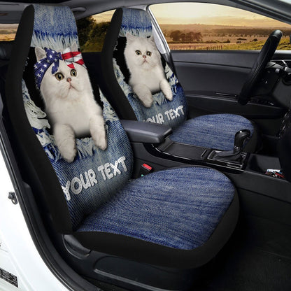 Personalized Couple Persian Cat Car Seat Covers Custom Couple Car Acessories Anniversary