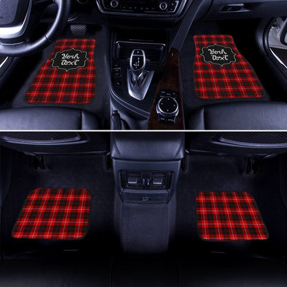 Personalized Cunningham Tartan Car Floor Mats Custom Name Car Accessories
