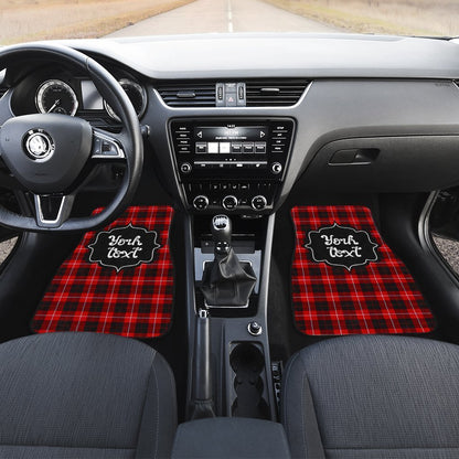 Personalized Cunningham Tartan Car Floor Mats Custom Name Car Accessories