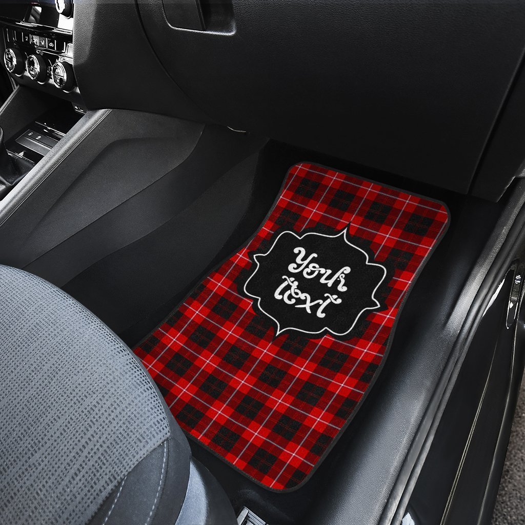 Personalized Cunningham Tartan Car Floor Mats Custom Name Car Accessories