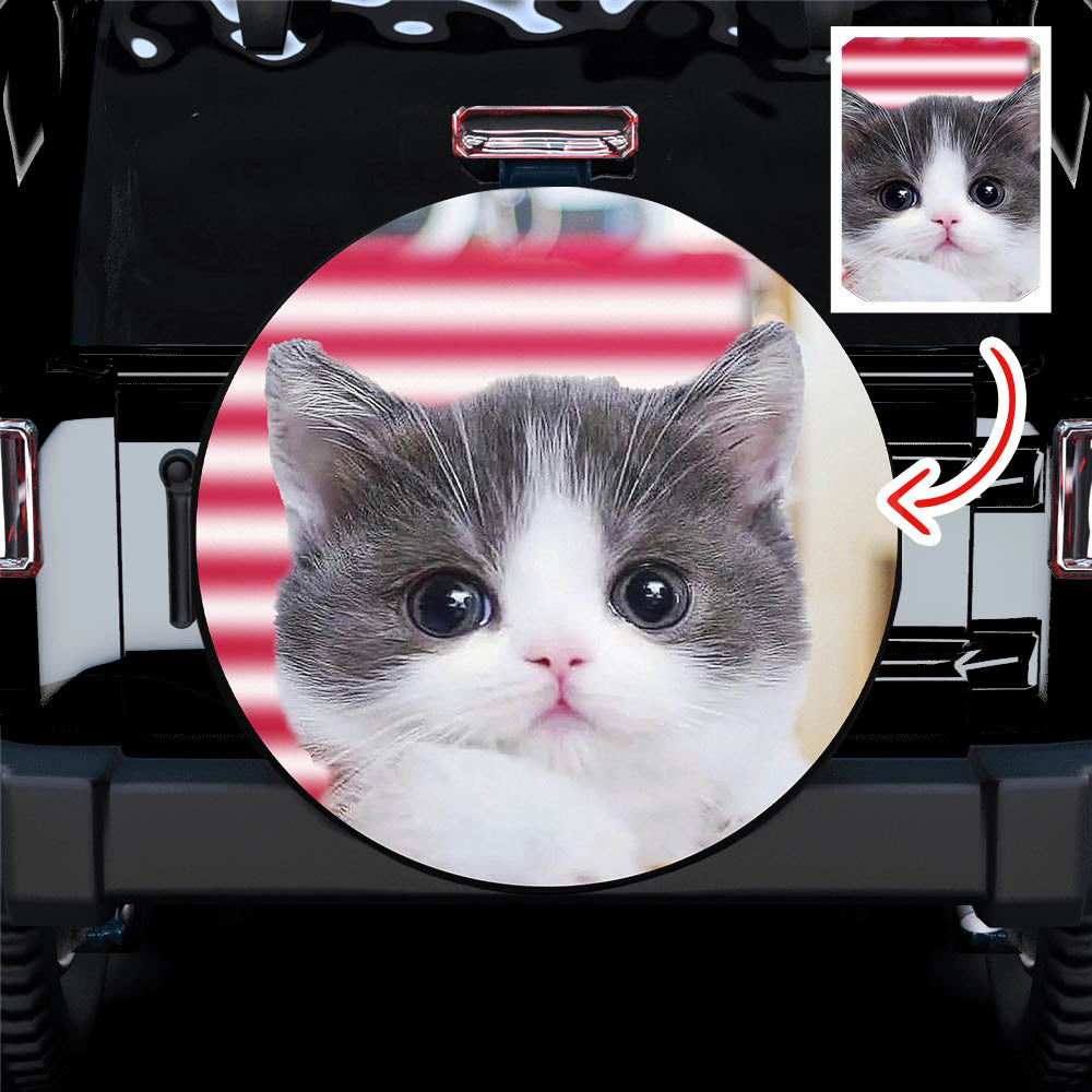 Personalized Custom Pet Cute Cat Funny Spare Tire Cover