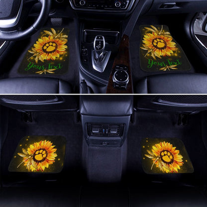 Personalized Dragonfly Car Floor Mats Custom Sunflower Dog Paw Car Accessories