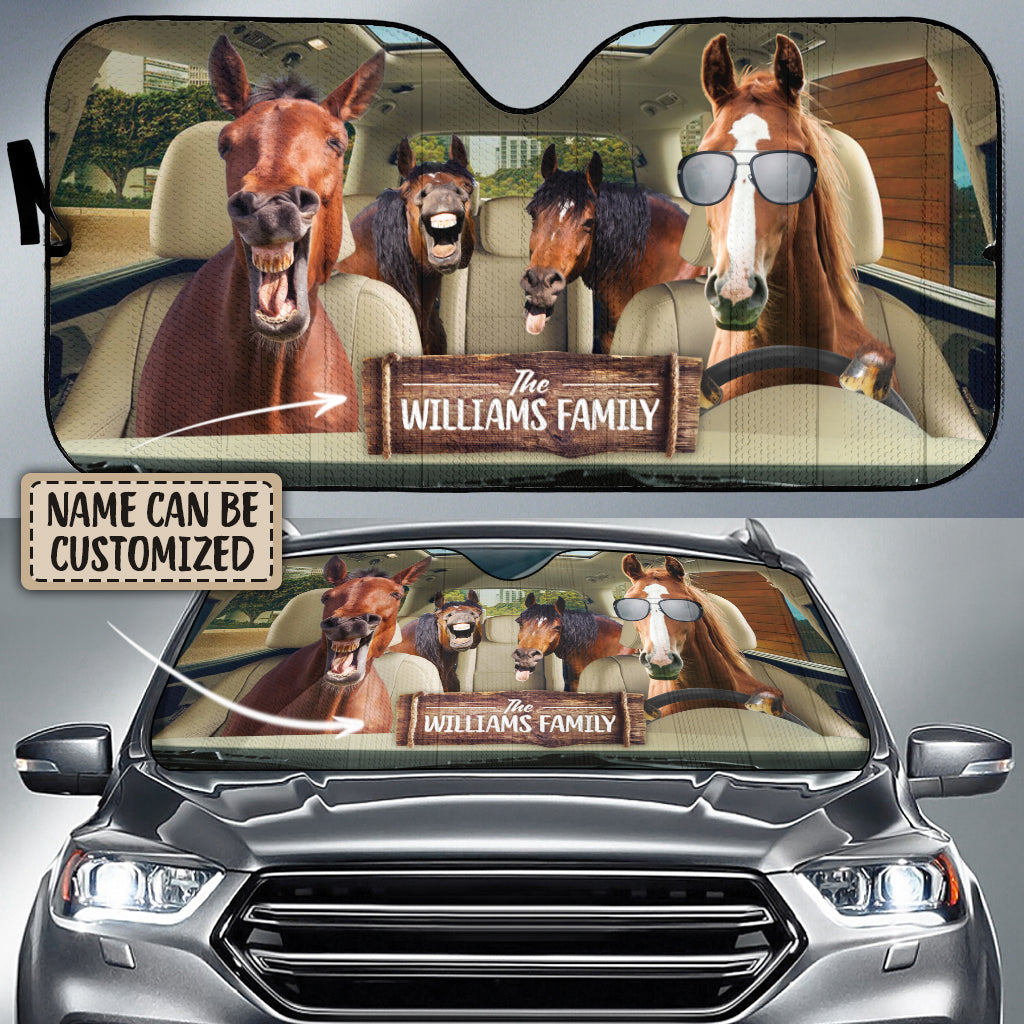 Personalized Driving Horses All Over Printed 3D Sun Shade