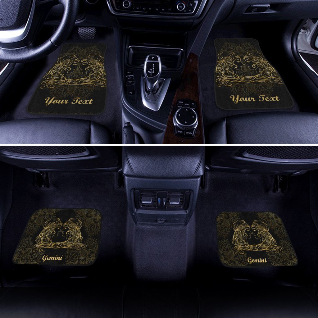 Personalized Gemini Car Floor Mats Custom Zodiac Sign Gemini Car Accessories