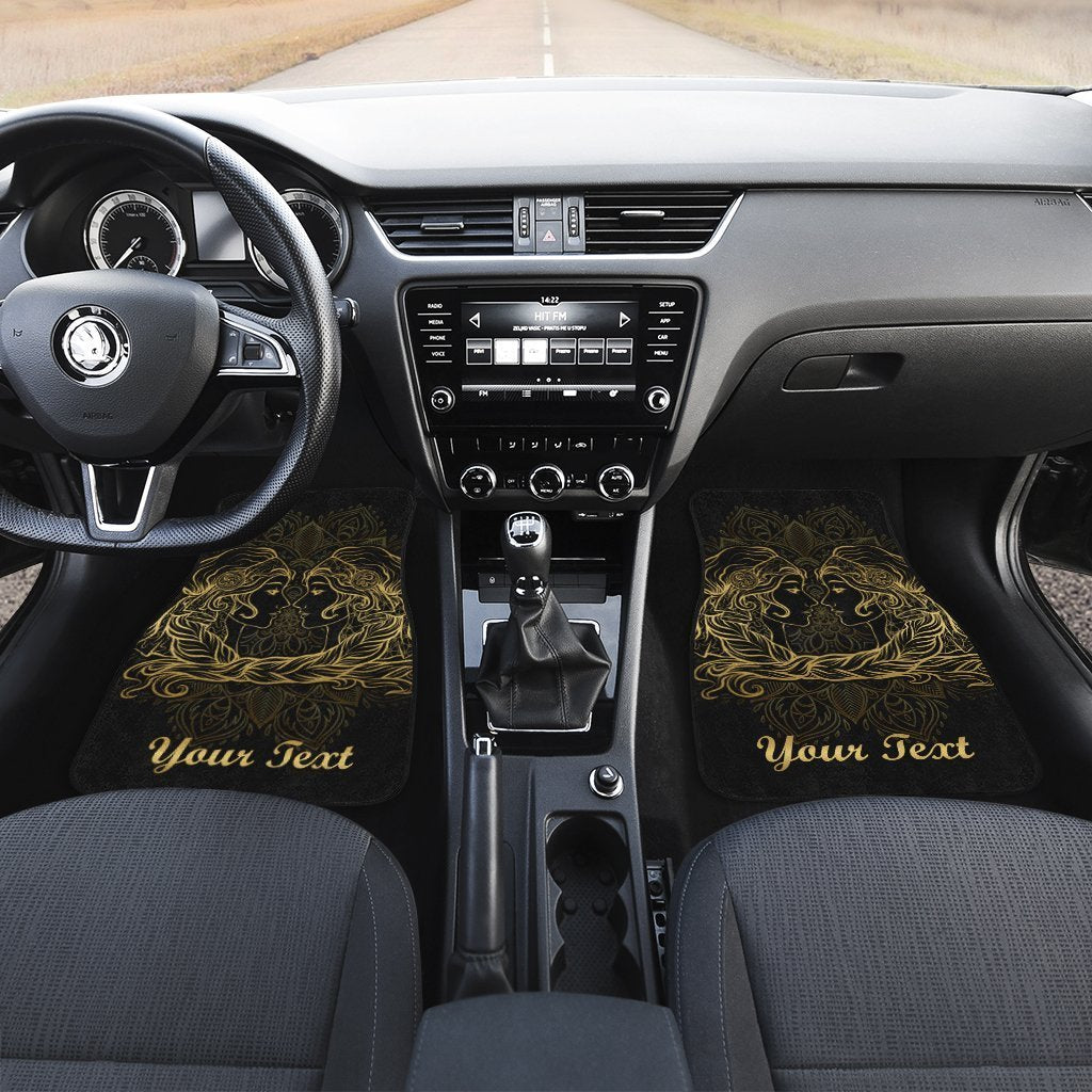 Personalized Gemini Car Floor Mats Custom Zodiac Sign Gemini Car Accessories