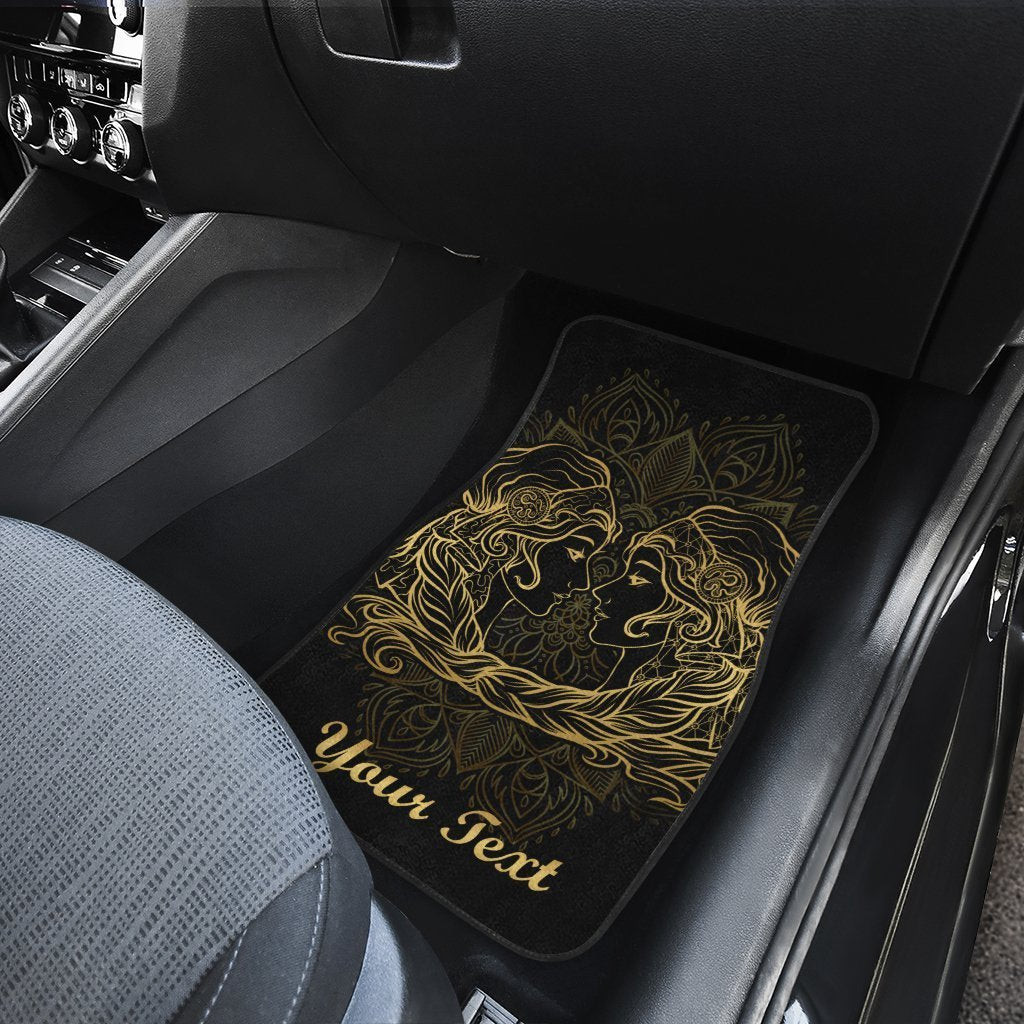 Personalized Gemini Car Floor Mats Custom Zodiac Sign Gemini Car Accessories
