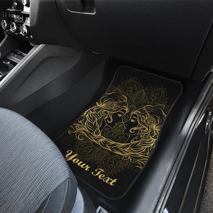 Personalized Gemini Car Floor Mats Custom Zodiac Sign Gemini Car Accessories