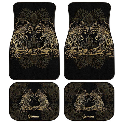 Personalized Gemini Car Floor Mats Custom Zodiac Sign Gemini Car Accessories